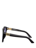Miu Miu women's irregular sunglasses black/violet, UK version