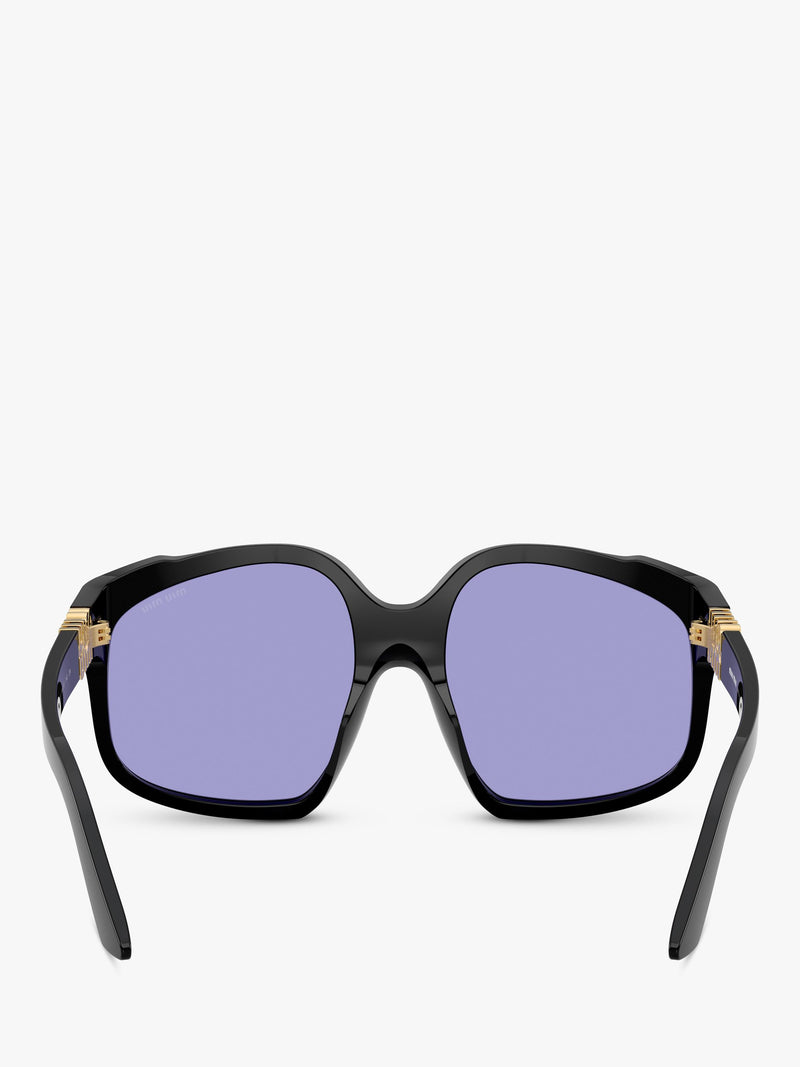 Miu Miu women's irregular sunglasses black/violet, UK version