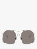 Miu Miu square sunglasses silver grey polyamide lenses (British brand)