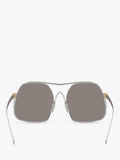 Miu Miu square sunglasses silver grey polyamide lenses (British brand)