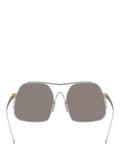 Miu Miu square sunglasses silver grey polyamide lenses (British brand)