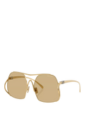 Miu Miu women's square sunglasses gold yellow, UK version
