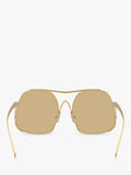 Miu Miu women's square sunglasses gold yellow, UK version