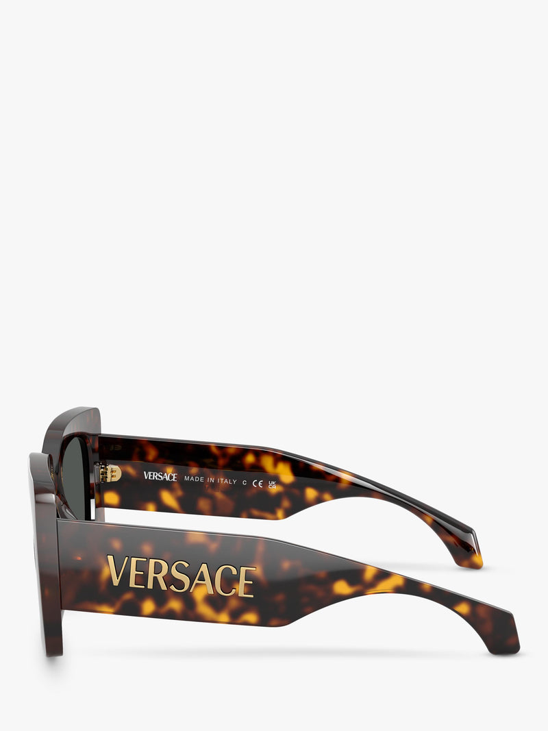 Versace square sunglasses tortoise grey 54mm, UK version