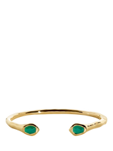 John Lewis Monica Vinader Odyssey Open Cuff Gold/Green Onyx Bracelet- Buy online at McGrocer