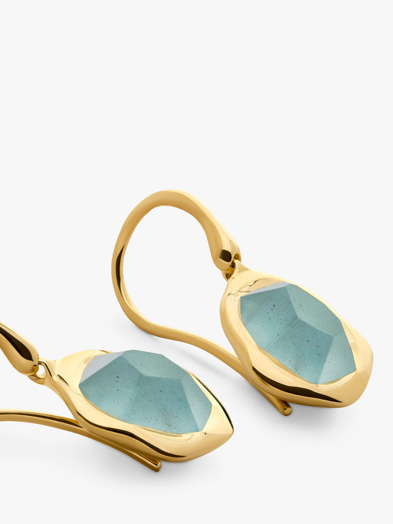 Monica Vinader gemstone drop earrings (British brand)