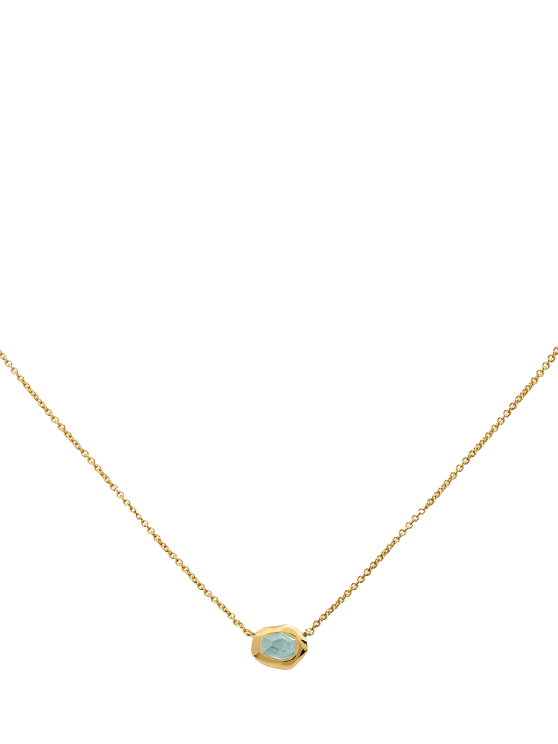 Monica Vinader Odyssey gemstone chain necklace in 18k gold vermeil, imported from the UK