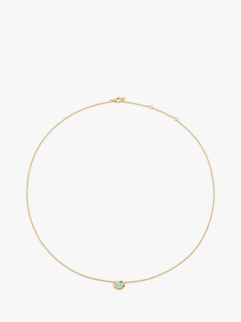 Monica Vinader Odyssey gemstone chain necklace in 18k gold vermeil, imported from the UK