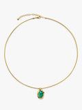Monica Vinader green onyx snake chain necklace gold vermeil, UK version