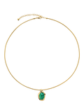 Monica Vinader green onyx snake chain necklace gold vermeil, UK version