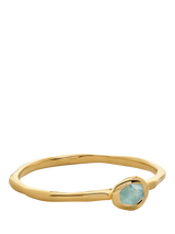 John Lewis Monica Vinader Odyssey Gemstone Stacking Ring, Aquamarine/Gold- Buy online at McGrocer