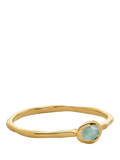 Monica Vinader Odyssey Gemstone Stacking Ring, Aquamarine/Gold