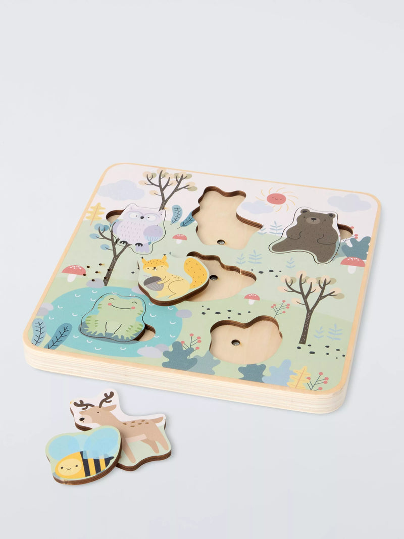 John Lewis wooden woodland animal sounds puzzle, imported from the UK