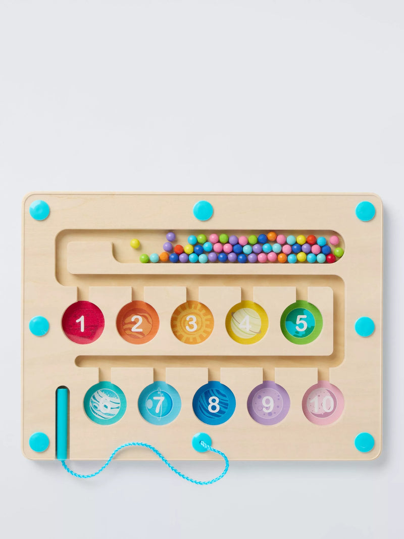 John Lewis wooden magnetic maze toddler toy, imported from the UK