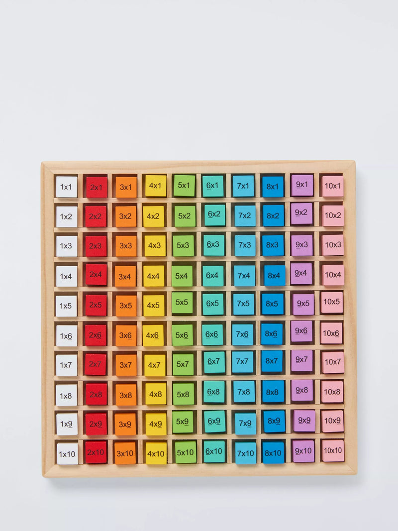 John Lewis wooden multiplication blocks educational toy - British product