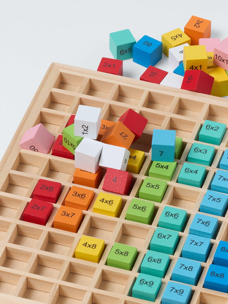 John Lewis wooden multiplication blocks educational toy - British product