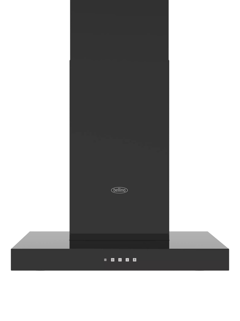 Belling T shaped chimney hood Black 790x598x450mm (British brand)