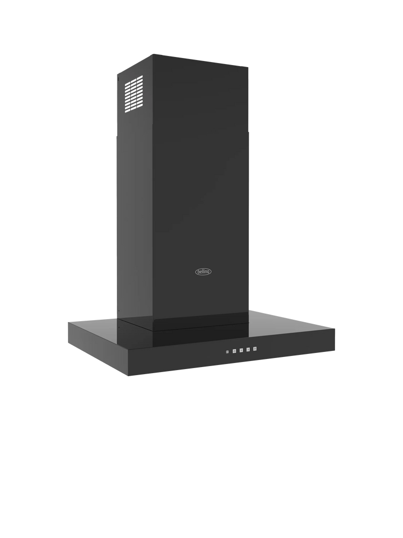 Belling T shaped chimney hood Black 790x598x450mm (British brand)