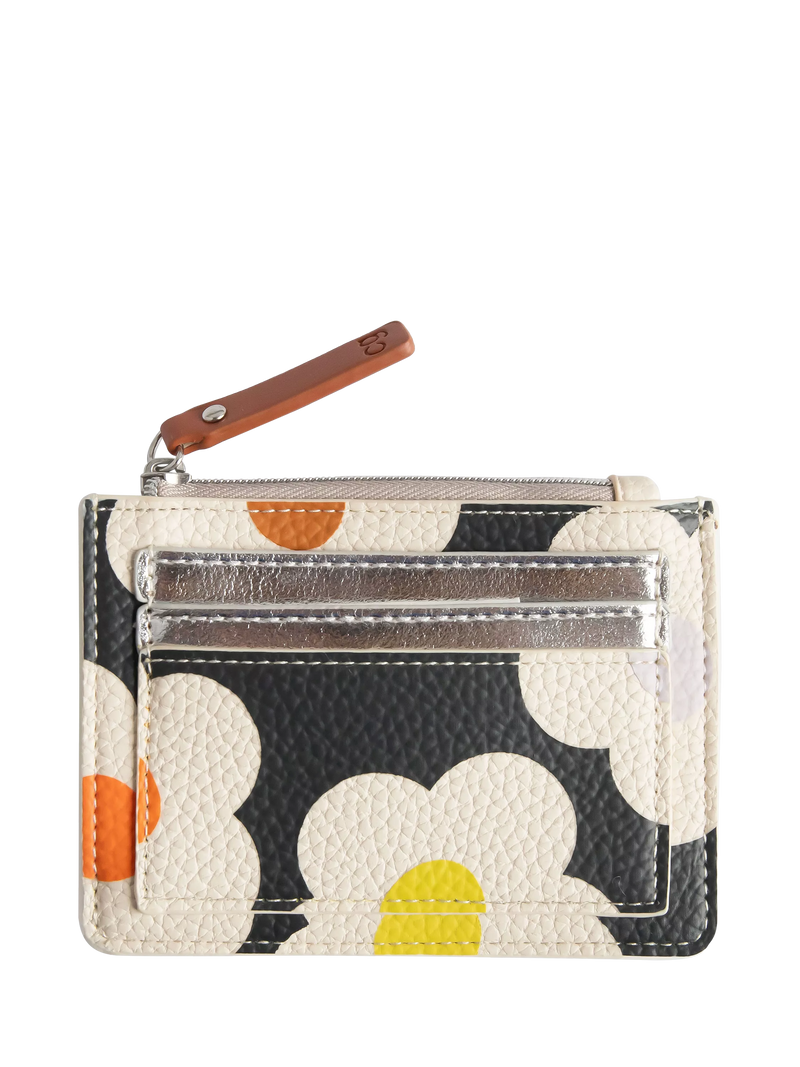 Caroline Gardner flower patch purse in charcoal, UK version