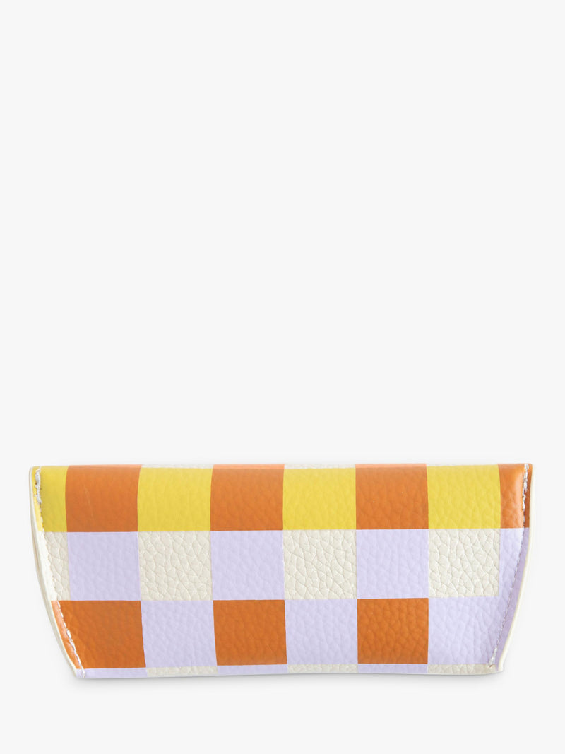Caroline Gardner multi check glasses case - British product