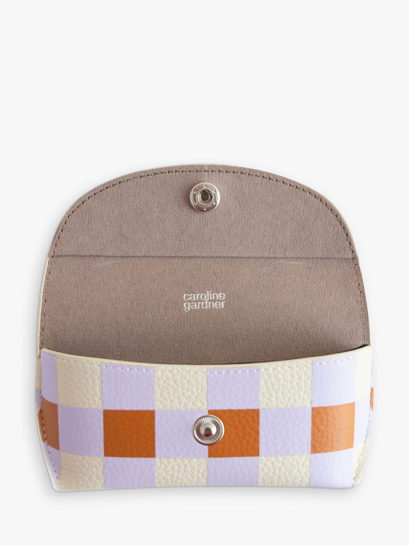 Caroline Gardner multi check glasses case - British product
