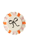 Caroline Gardner Bow Plate pink ceramic stoneware - British product