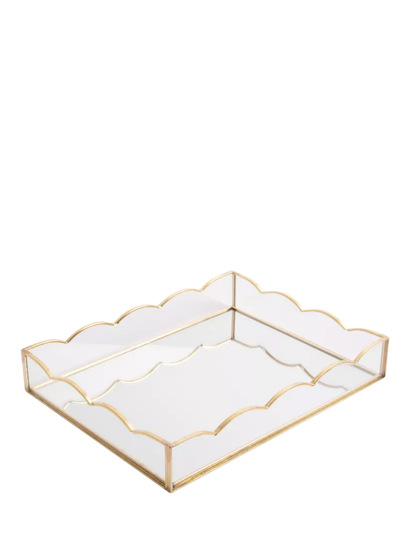 Caroline Gardner glass scallop tray gold - British product