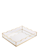 John Lewis Caroline Gardner Glass Scallop Tray Gold- Buy online at McGrocer
