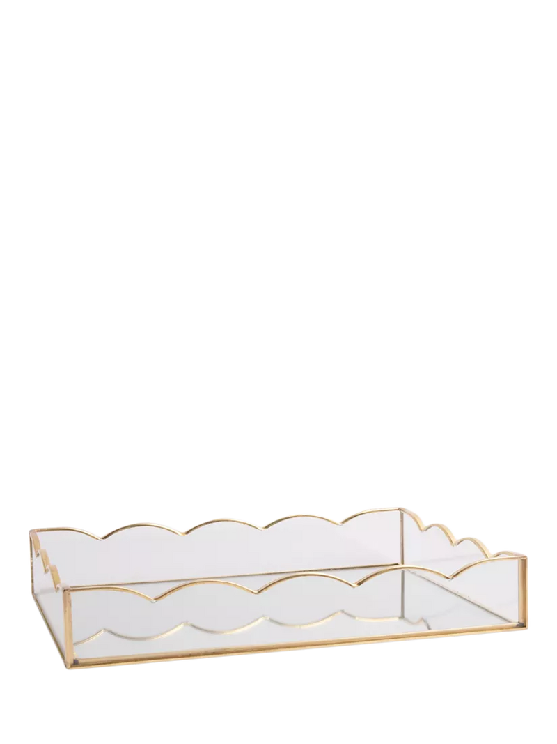 Caroline Gardner glass scallop tray gold - British product