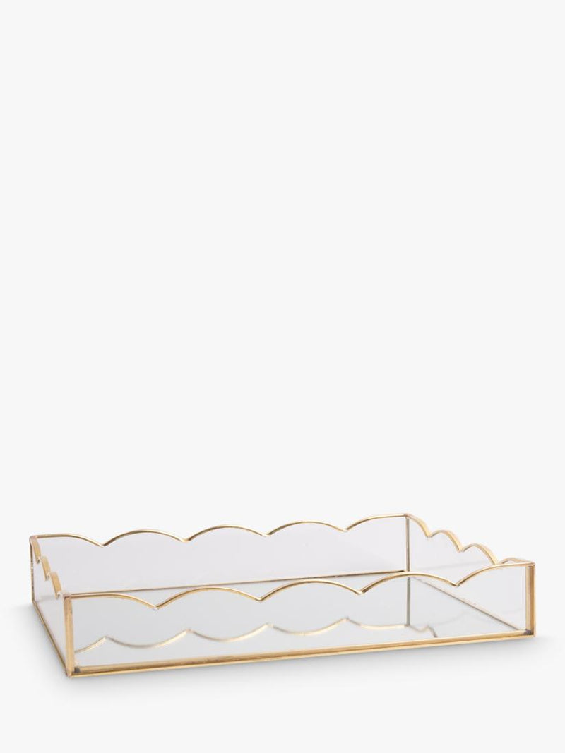 Caroline Gardner glass scallop tray gold - British product