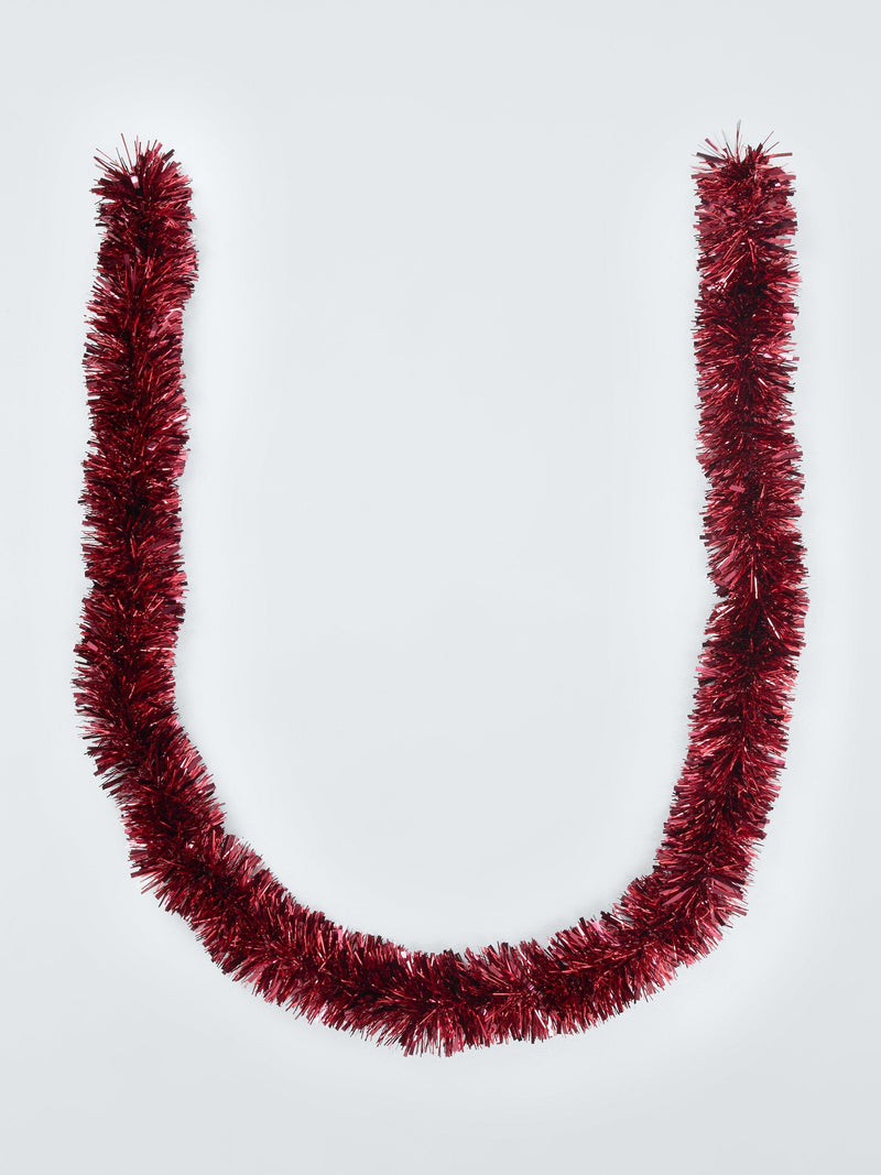 Chunky Burgundy Christmas Tinsel Festive Decoration