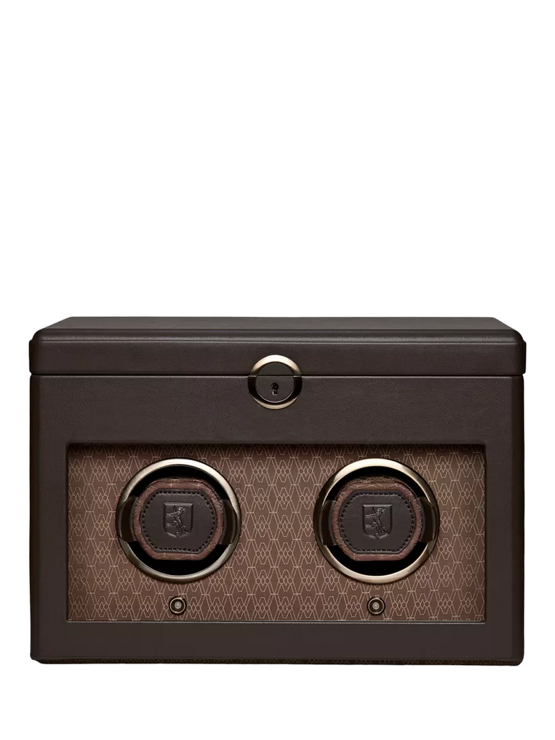 WOLF Earth vegan apple leather 2 module watch winder (British brand)