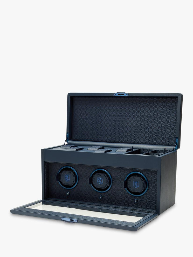 WOLF vegan apple leather 3 module watch winder - British product
