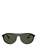 Ray-Ban RB2215 round sunglasses black frame green lenses - British product