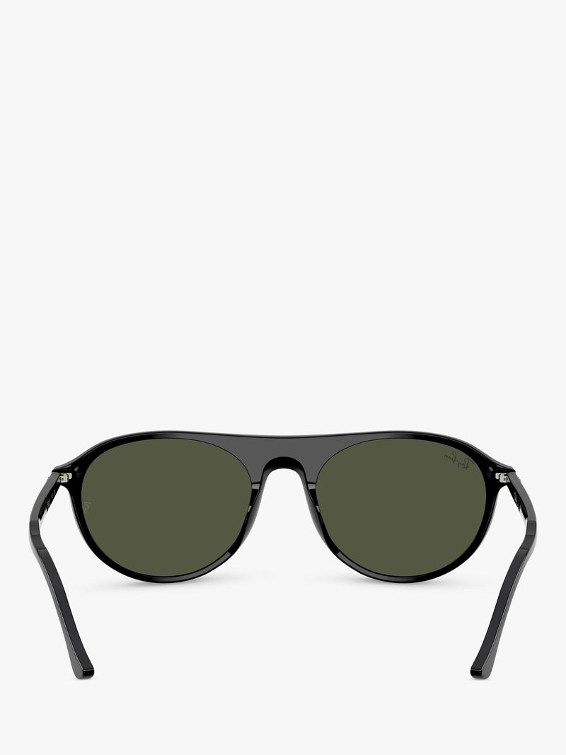 Ray-Ban RB2215 round sunglasses black frame green lenses - British product
