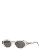 John Lewis Yves Saint Laurent Women's Oval Sunglasses, Clear/Grey- Buy online at McGrocer