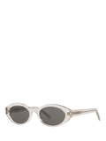 Yves Saint Laurent oval sunglasses clear grey frame - British product