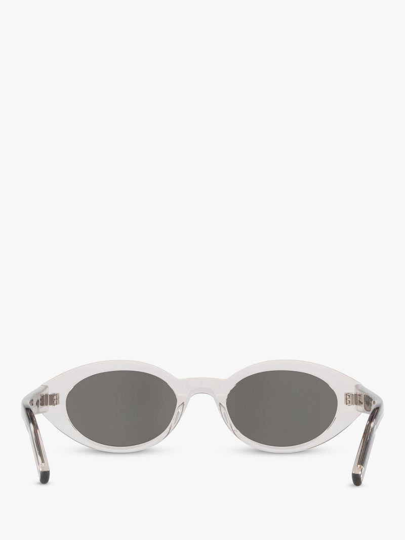 Yves Saint Laurent oval sunglasses clear grey frame - British product