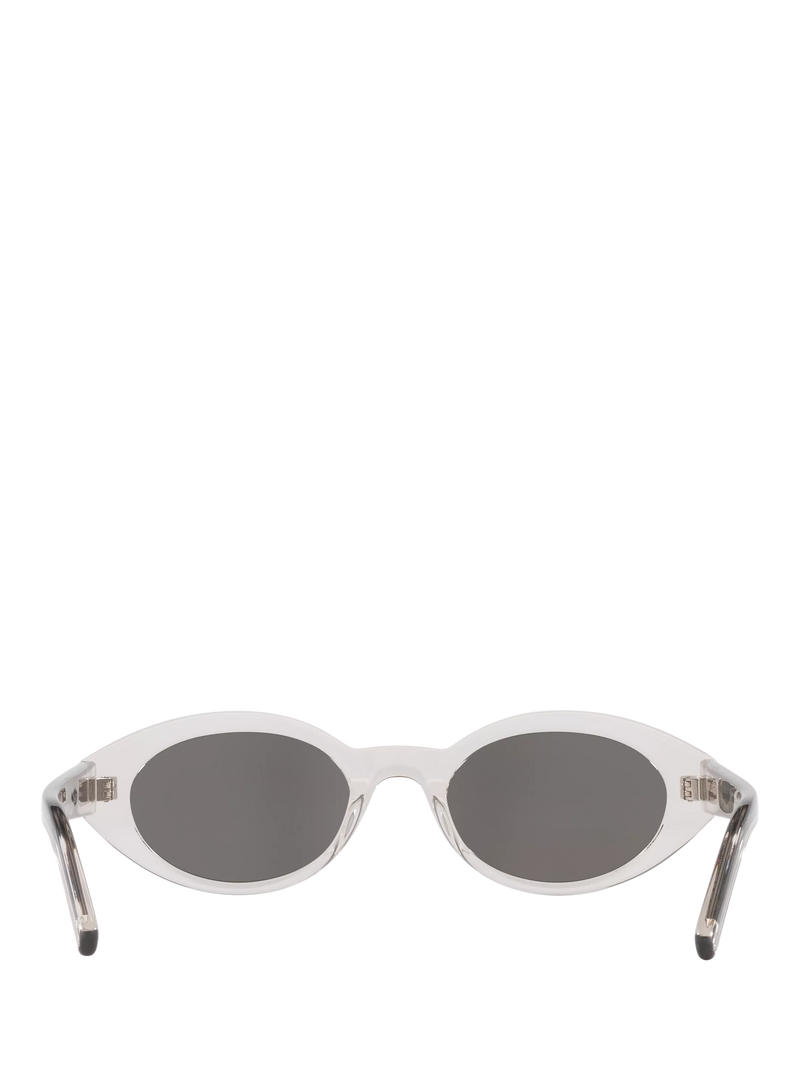 Yves Saint Laurent oval sunglasses clear grey frame - British product
