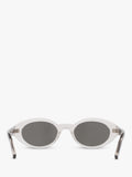 Yves Saint Laurent oval sunglasses clear grey frame - British product