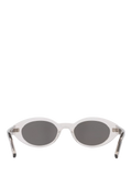 Yves Saint Laurent oval sunglasses clear grey frame - British product