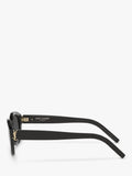Yves Saint Laurent black oval sunglasses with hard case, imported from the UK