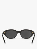 Yves Saint Laurent black oval sunglasses with hard case, imported from the UK