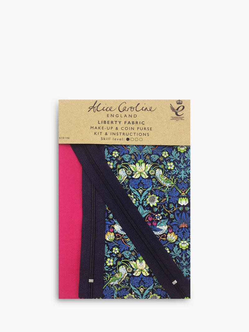 Alice Caroline coin purse craft kit Strawberry Thief (British brand)
