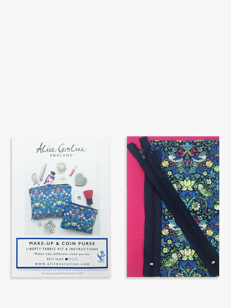 Alice Caroline coin purse craft kit Strawberry Thief (British brand)