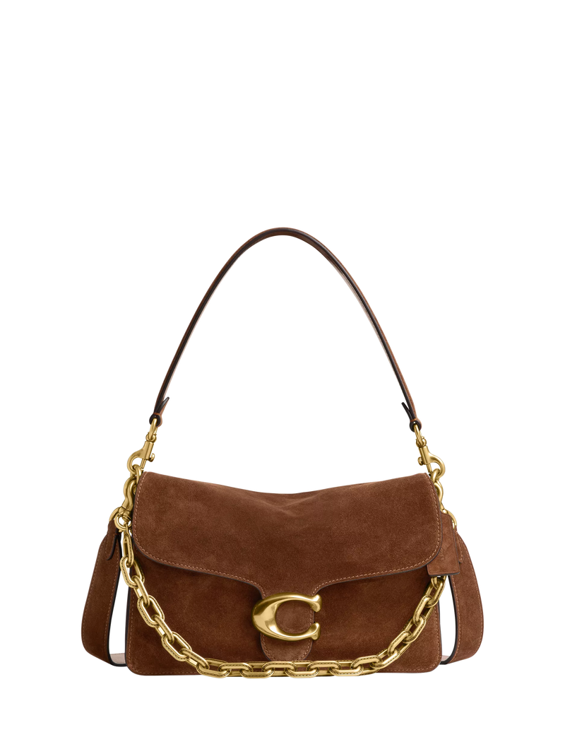 Coach Chain Tabby suede shoulder bag brown - UK version