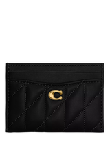 John Lewis Coach Leather Quilted Card Case Black- Buy online at McGrocer
