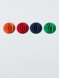 Felt Concertina Baubles, Pack of 4, Multi Colors