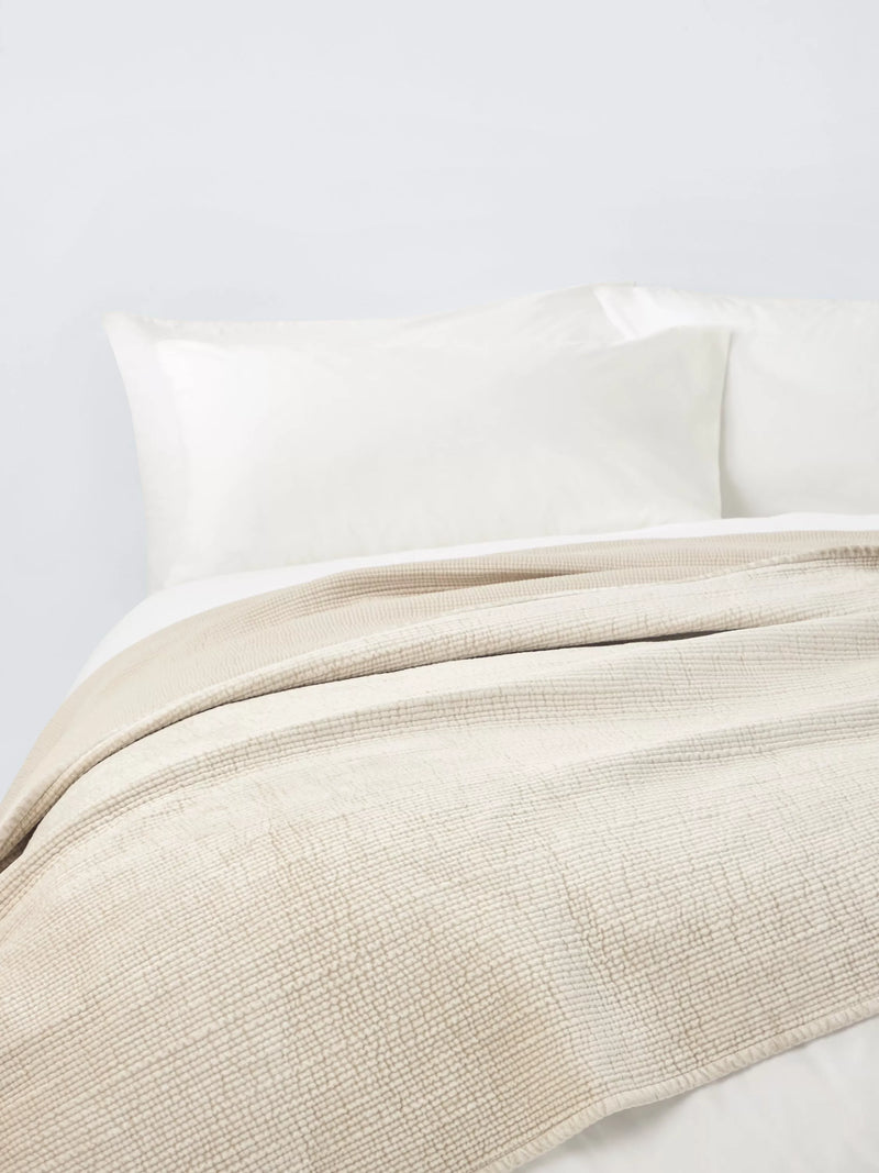 John Lewis cotton velvet embroidered quilt king size - British product
