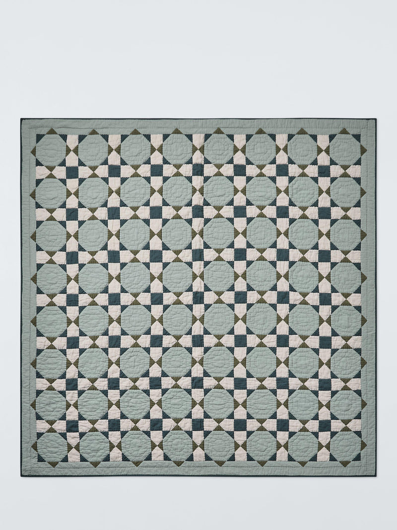 John Lewis Diamond Patchwork Quilt king size sage - British product